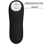 PRETTY LOVE - PLUG ANAL SILICONE EXTRA STIMULATION ET 12 MODES DE VIBRATION NOIR