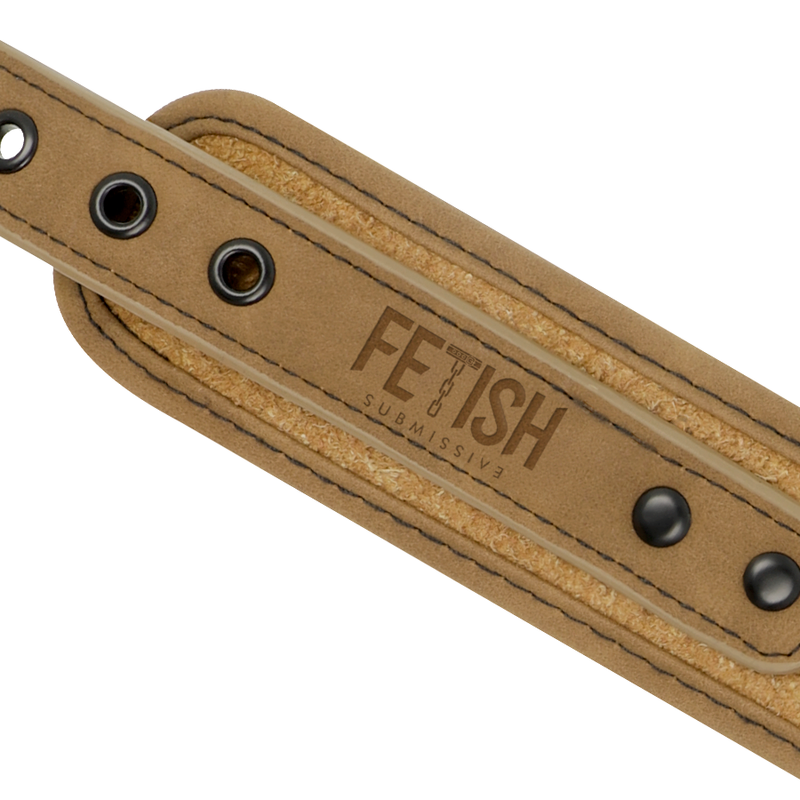 FETISH SUBMISSIVE ORIGIN - COLLIER CHAÎNE DOUBLÉE DE NÉOPRÈNE
